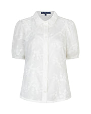 Red Button Red Button Blouse Victoria Flower White - OAK Fashion Noordwolde