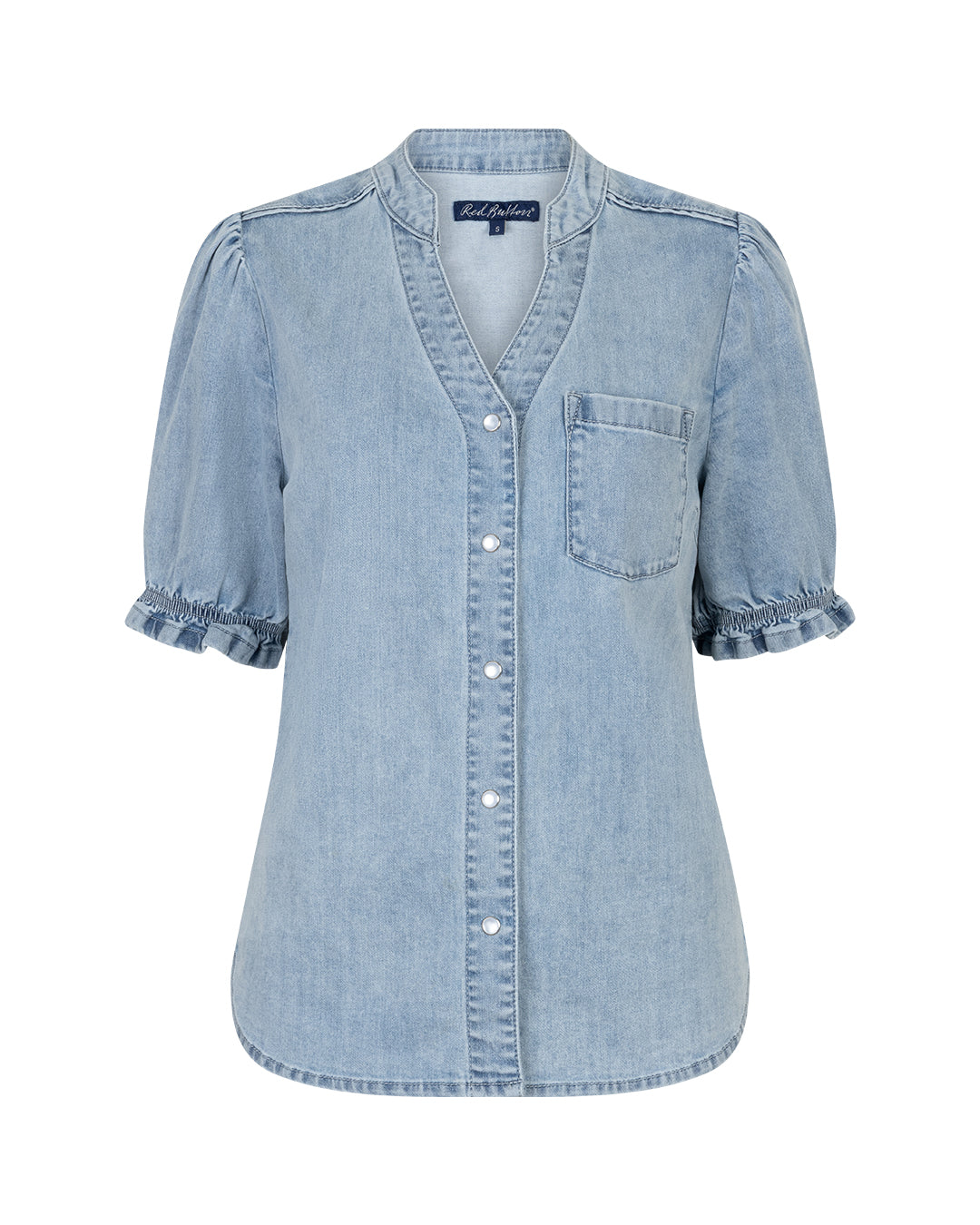Red Button Red Button Victoria Blouse Denim whitebleach - OAK Fashion Noordwolde