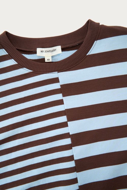 My Jewellery Top Gestreept Bruin - OAK Fashion Noordwolde