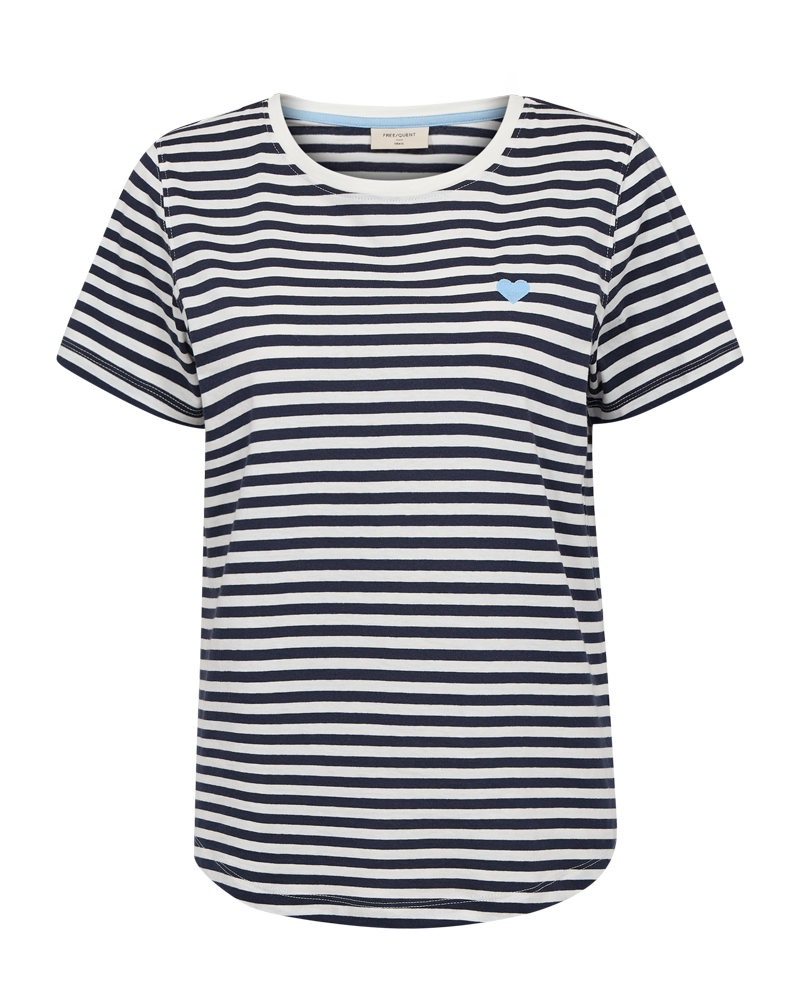 Freequent T-shirt Mian Blauw - OAK Fashion Noordwolde