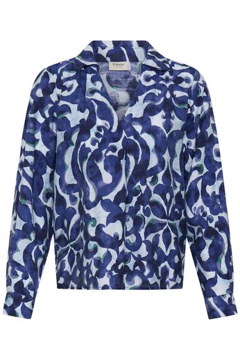 Fransa Blouse Ariana BOHO BLOOM NAVY/GREEN - OAK Fashion Noordwolde