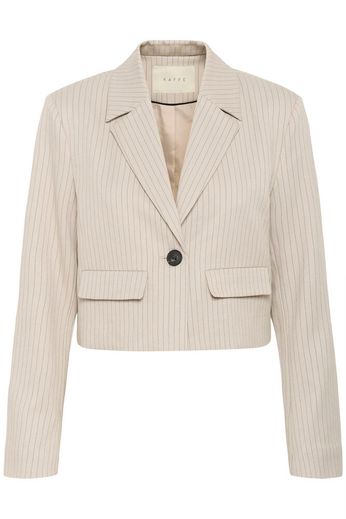Kaffe Cropped Blazer Serena Chalk / Black Pin stripe - OAK Fashion Noordwolde