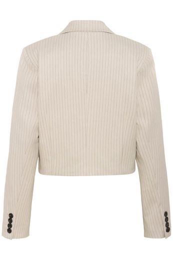 Kaffe Cropped Blazer Serena Chalk / Black Pin stripe - OAK Fashion Noordwolde