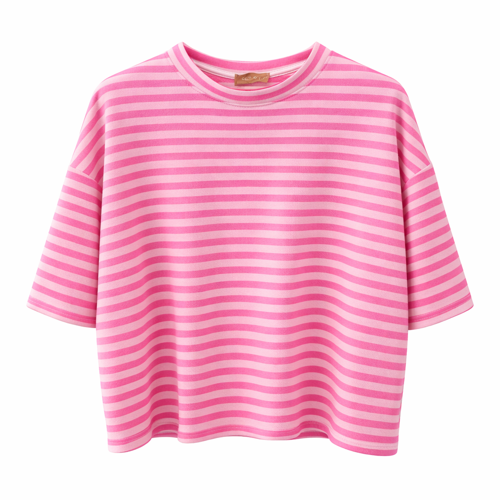 Oak Top Streepjes Roze - OAK Fashion Noordwolde