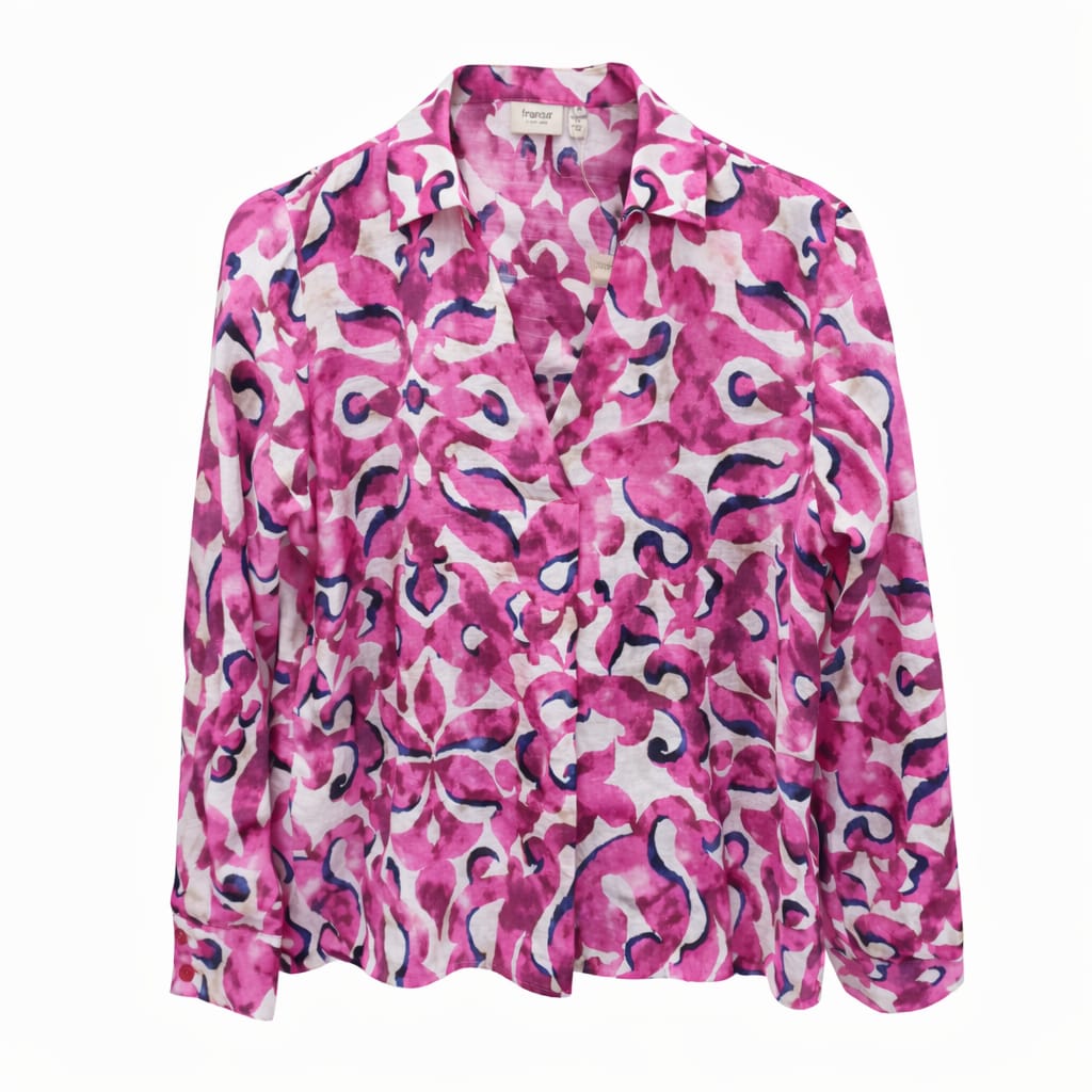 Fransa Blouse Ariana BOHO BLOOM VERY BERRY - OAK Fashion Noordwolde