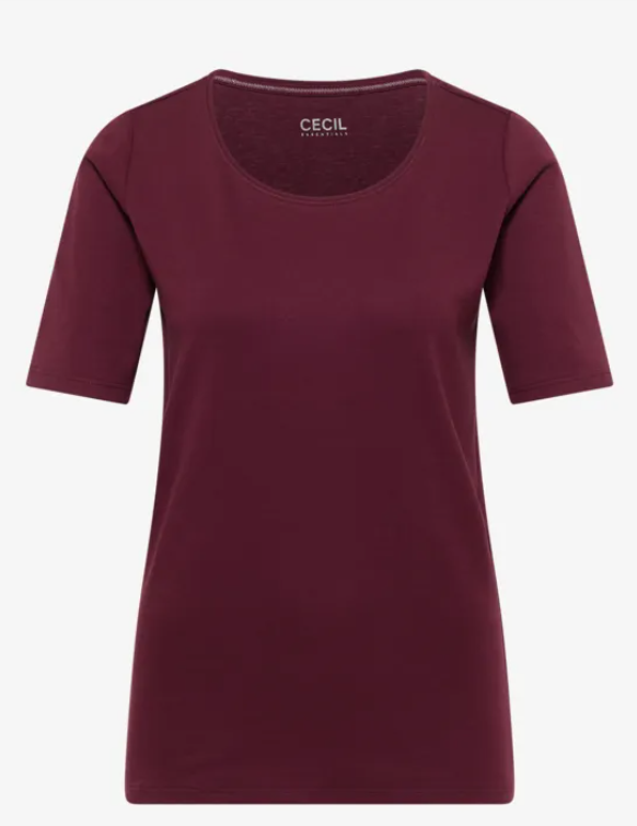 Cecil Top Lena Rood - OAK Fashion Noordwolde