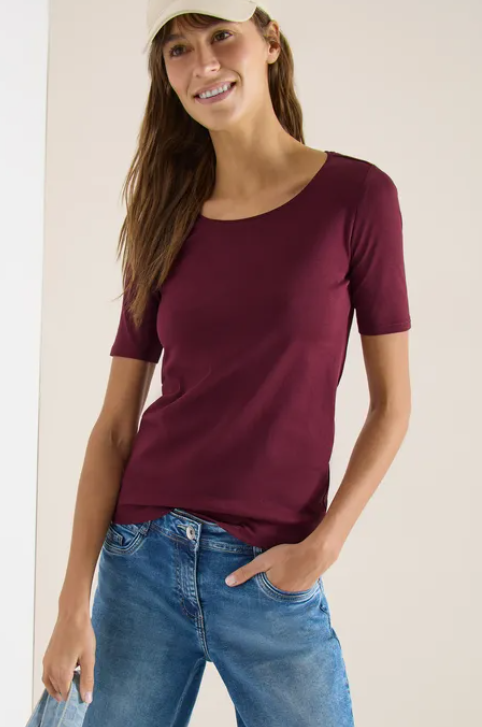 Cecil Top Lena Rood - OAK Fashion Noordwolde