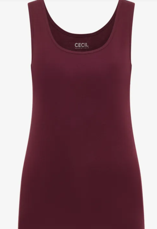 Cecil Singlet Linda Rood - OAK Fashion Noordwolde