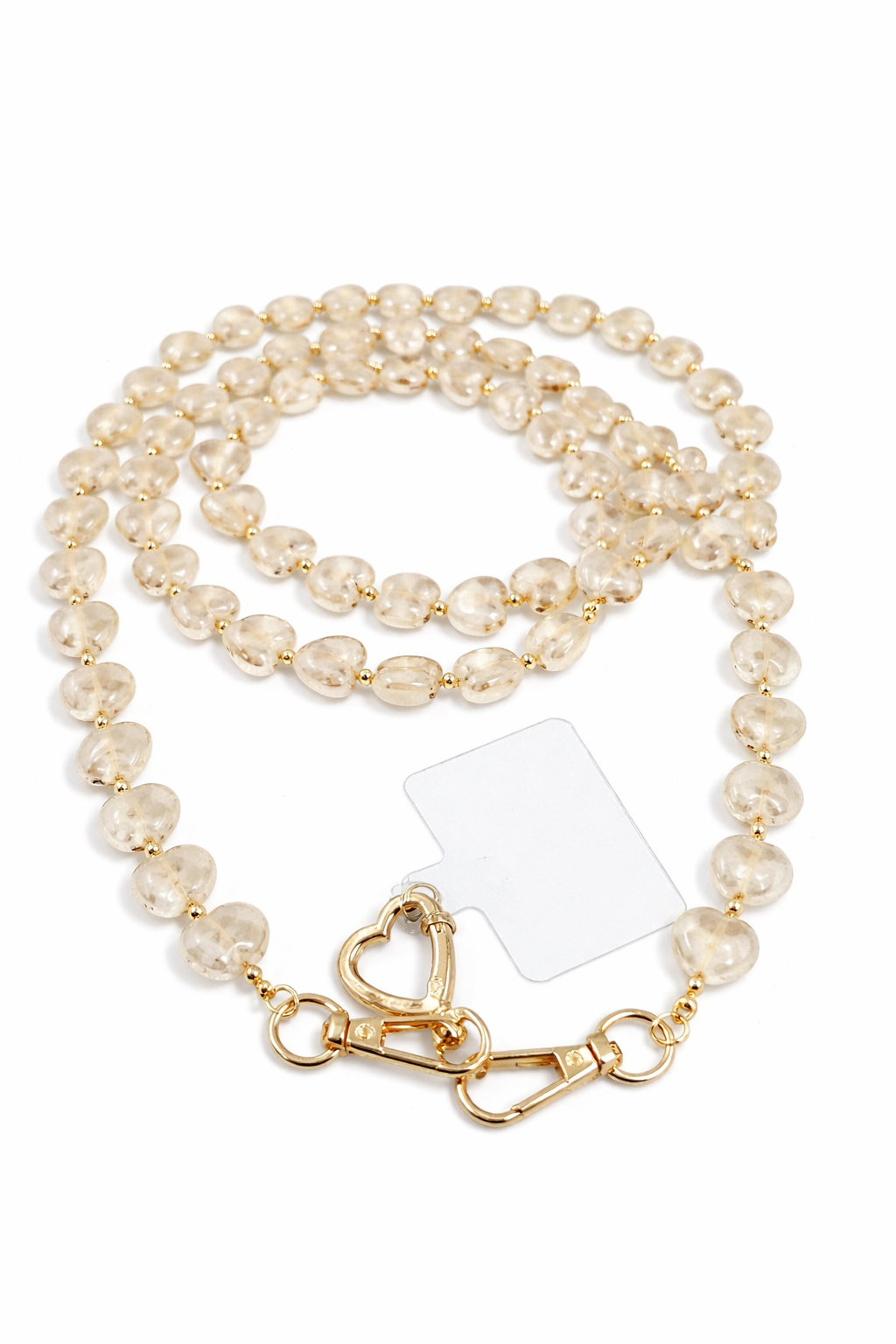 Strass 4 you Telefoonkoord Hartjes Bruin - OAK Fashion Noordwolde