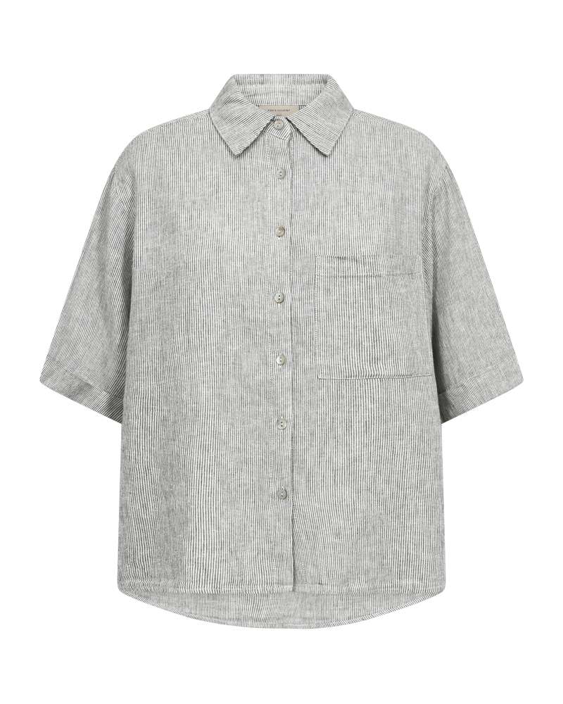 Freequent Blouse Lava met streepje Groen - OAK Fashion Noordwolde