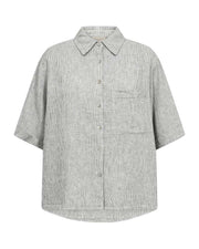 Freequent Blouse Lava met streepje Groen - OAK Fashion Noordwolde