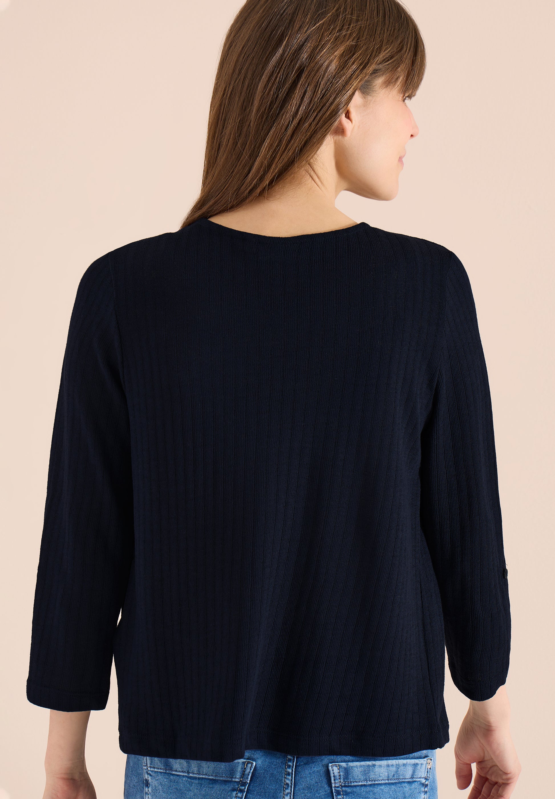 Cecil Vestje Open Blauw - OAK Fashion Noordwolde