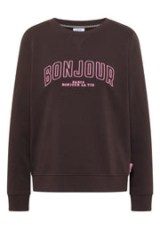 Cecil Sweater met Embroidery Bruin - OAK Fashion Noordwolde