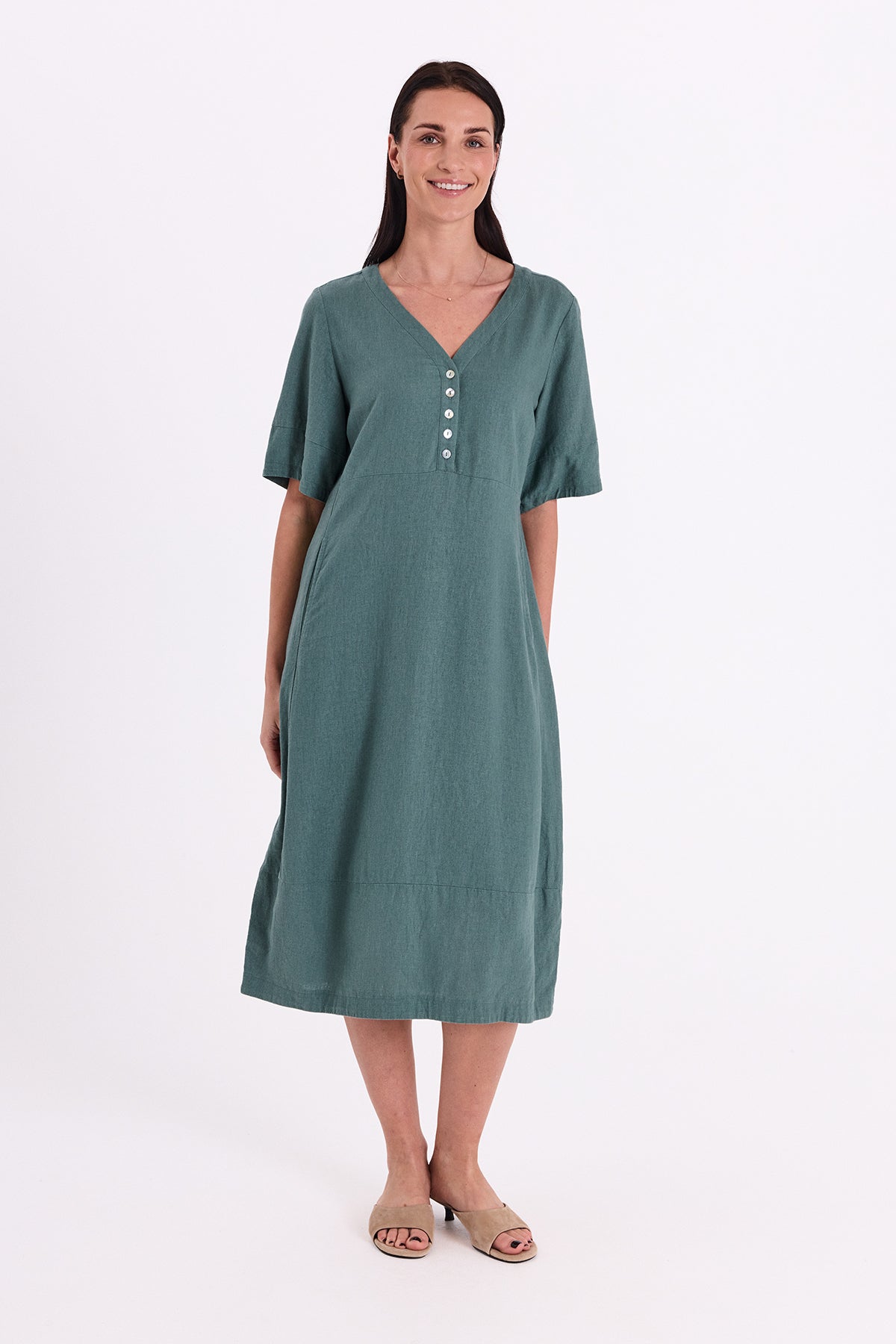 Freequent Jurk Lava Groen - OAK Fashion Noordwolde