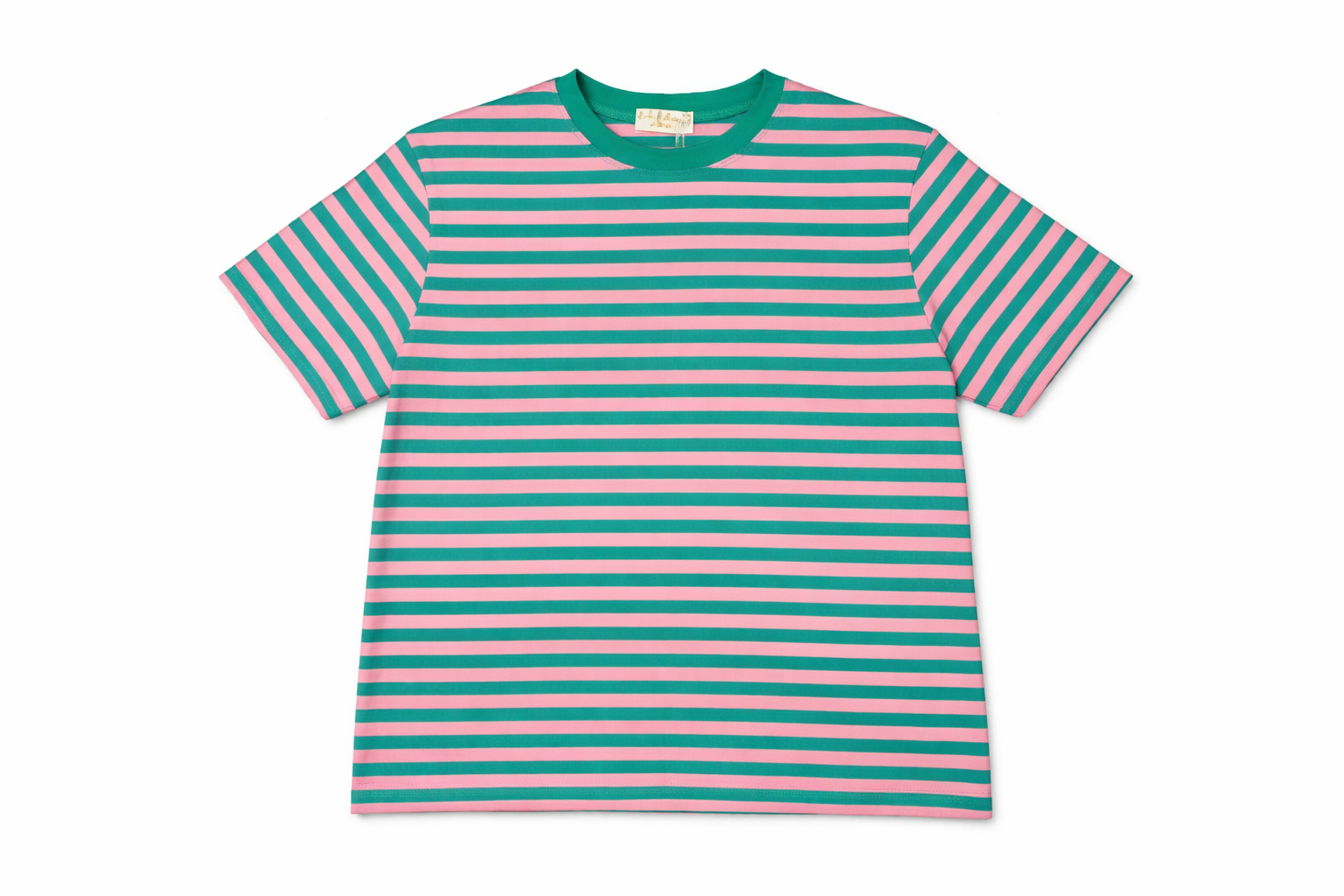 Oak T-shirt Streepjes Groen - OAK Fashion Noordwolde