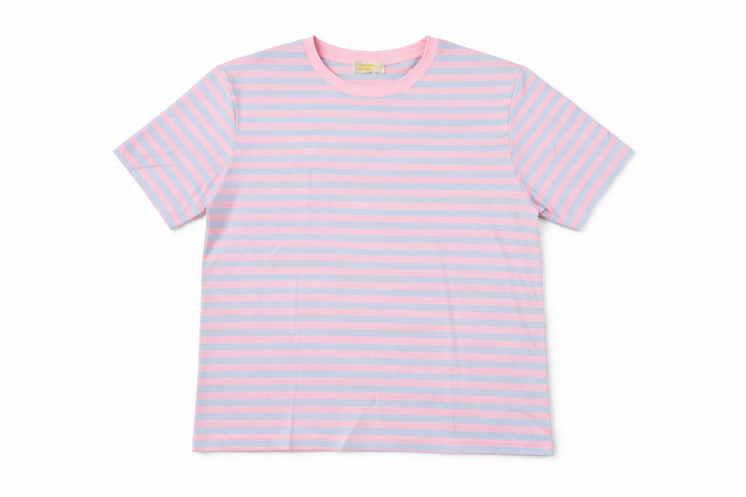 Oak T-shirt Streepjes Denim - OAK Fashion Noordwolde