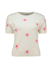 Haily's Top Bloem Wit - OAK Fashion Noordwolde