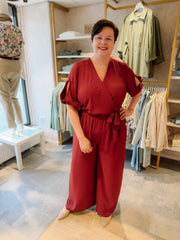 Curviss Jumpsuit Carin Rood - OAK Fashion Noordwolde