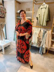 Curviss Jurk Print Zwart - OAK Fashion Noordwolde