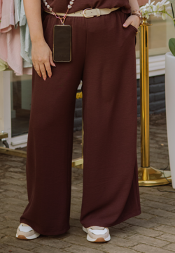 Curviss Pantalon Chloe Bruin - OAK Fashion Noordwolde