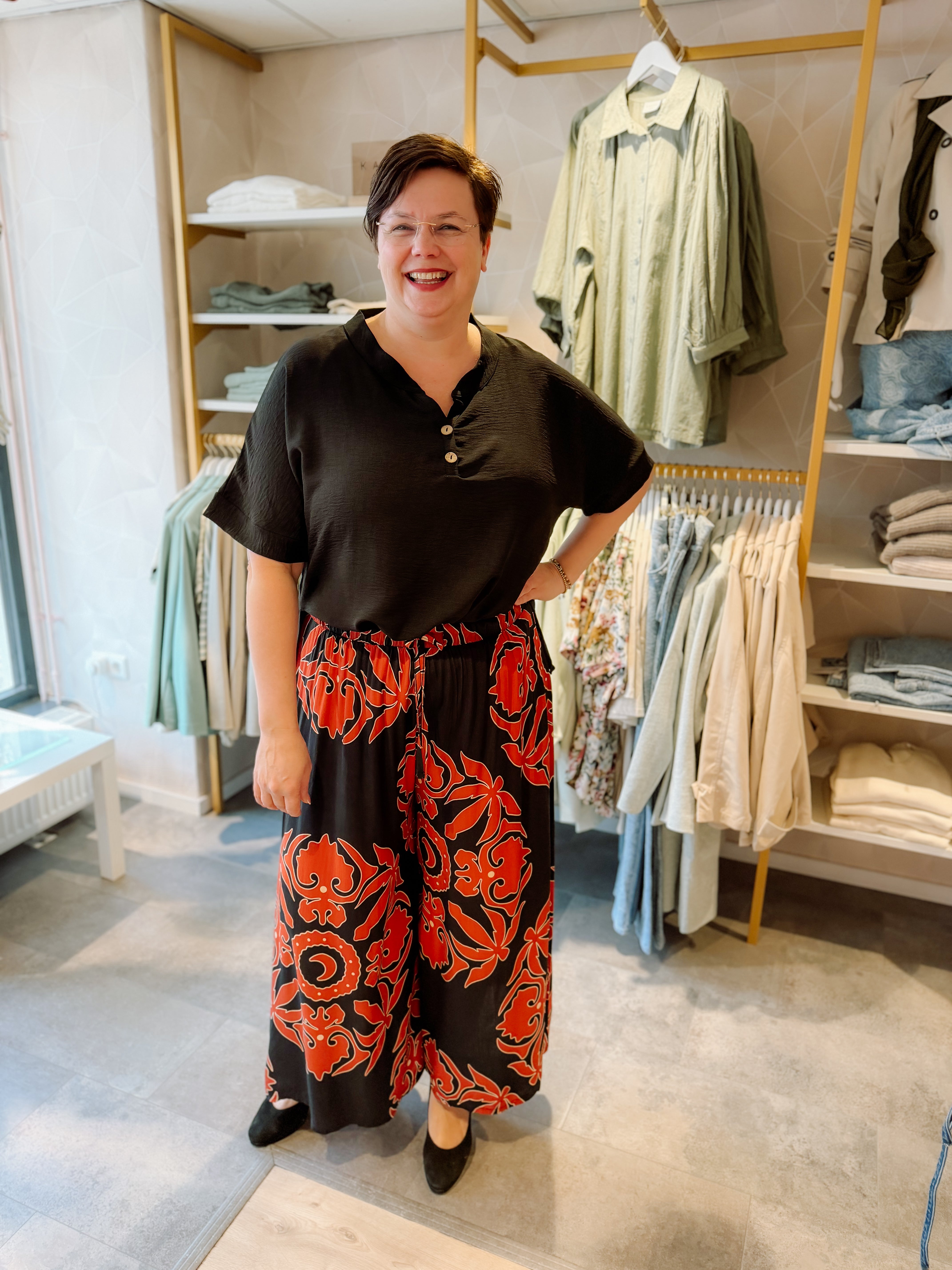 Curviss Pantalon Cindy Zwart - OAK Fashion Noordwolde