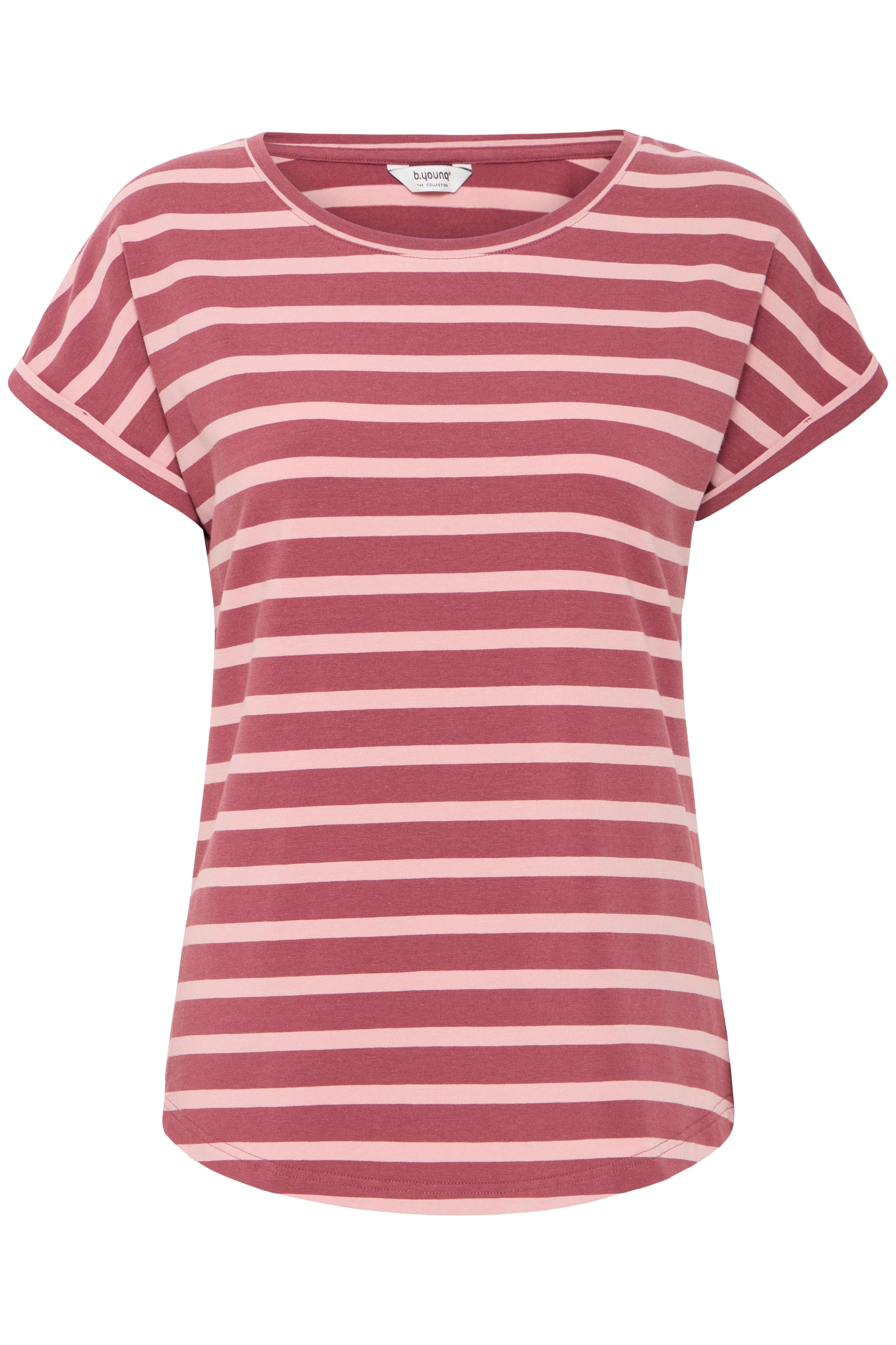 B. Young BYPAMILA ONECK TSHIRT Roan Rouge Mix - OAK Fashion Noordwolde