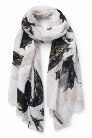 Oak Sjaal Leaves Wit - OAK Fashion Noordwolde