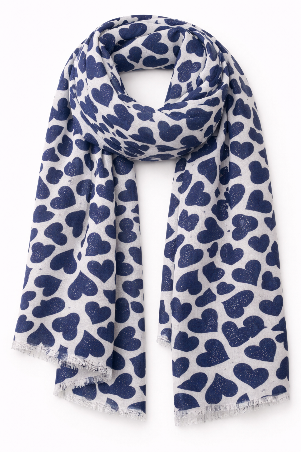 Oak Sjaal Harten navy - OAK Fashion Noordwolde