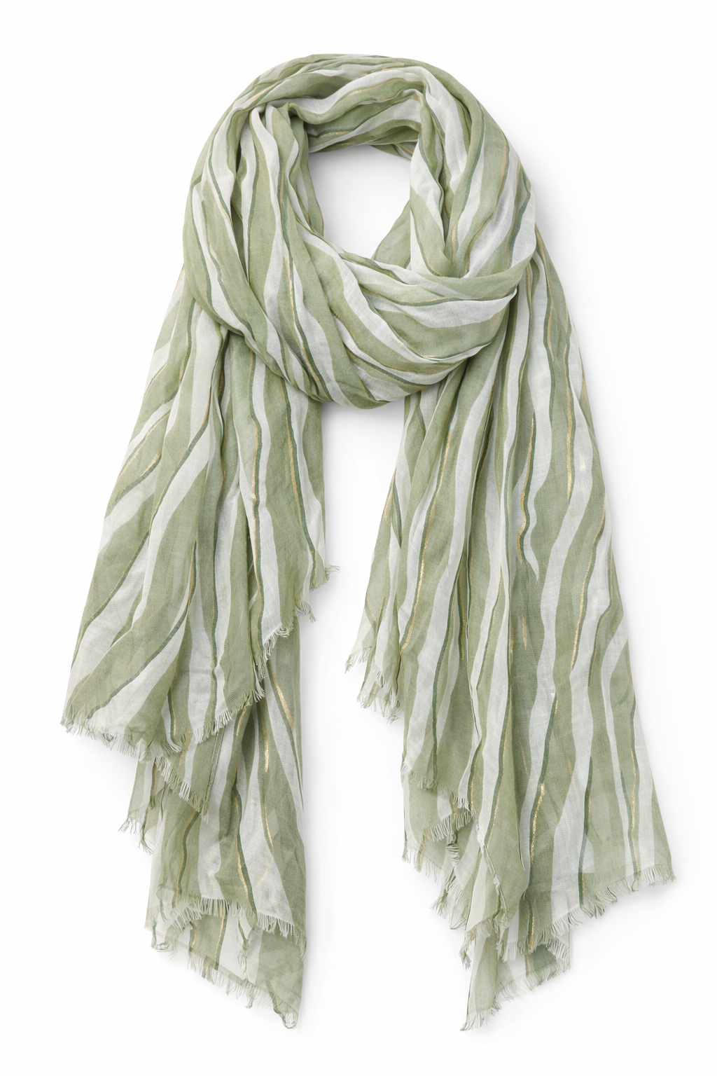 Oak Sjaal Zebra Groen - OAK Fashion Noordwolde