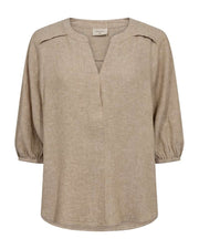 Freequent Blouse Lava Brown - OAK Fashion Noordwolde