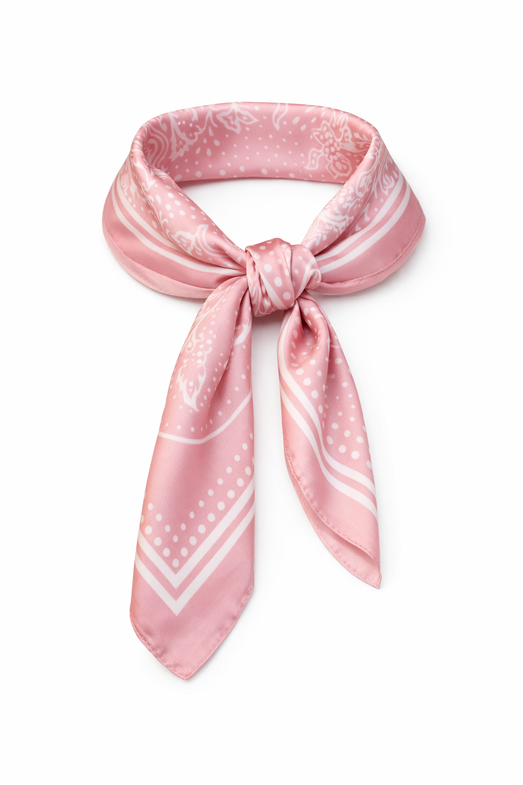 Oak Sjaal Satijn Paisley Roze - OAK Fashion Noordwolde