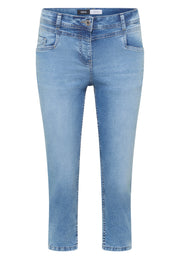 Cecil Jeans Capri Scarlett Denim - Light Blue Denim - OAK Fashion Noordwolde