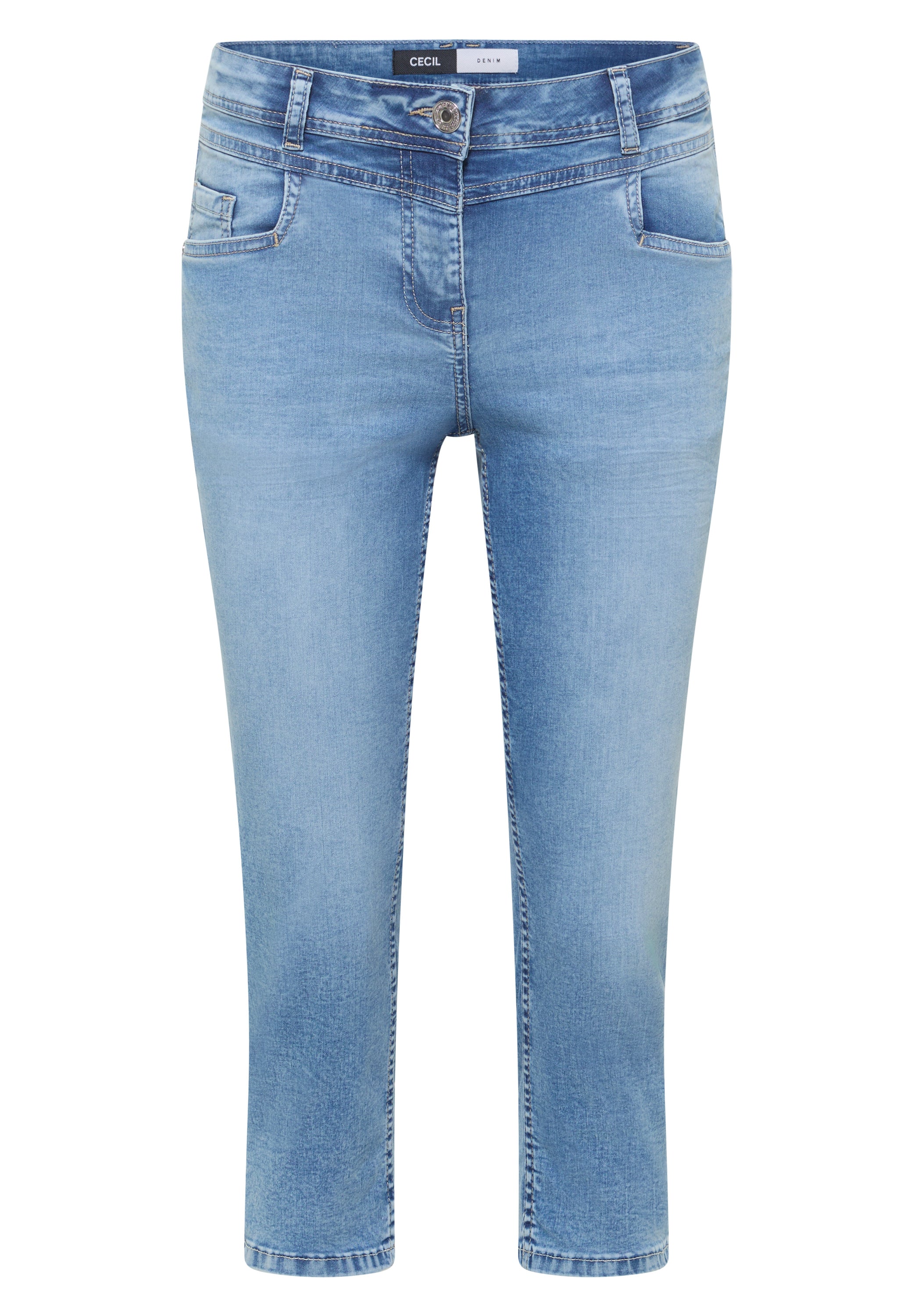 Cecil Jeans Capri Scarlett Denim - Light Blue Denim - OAK Fashion Noordwolde