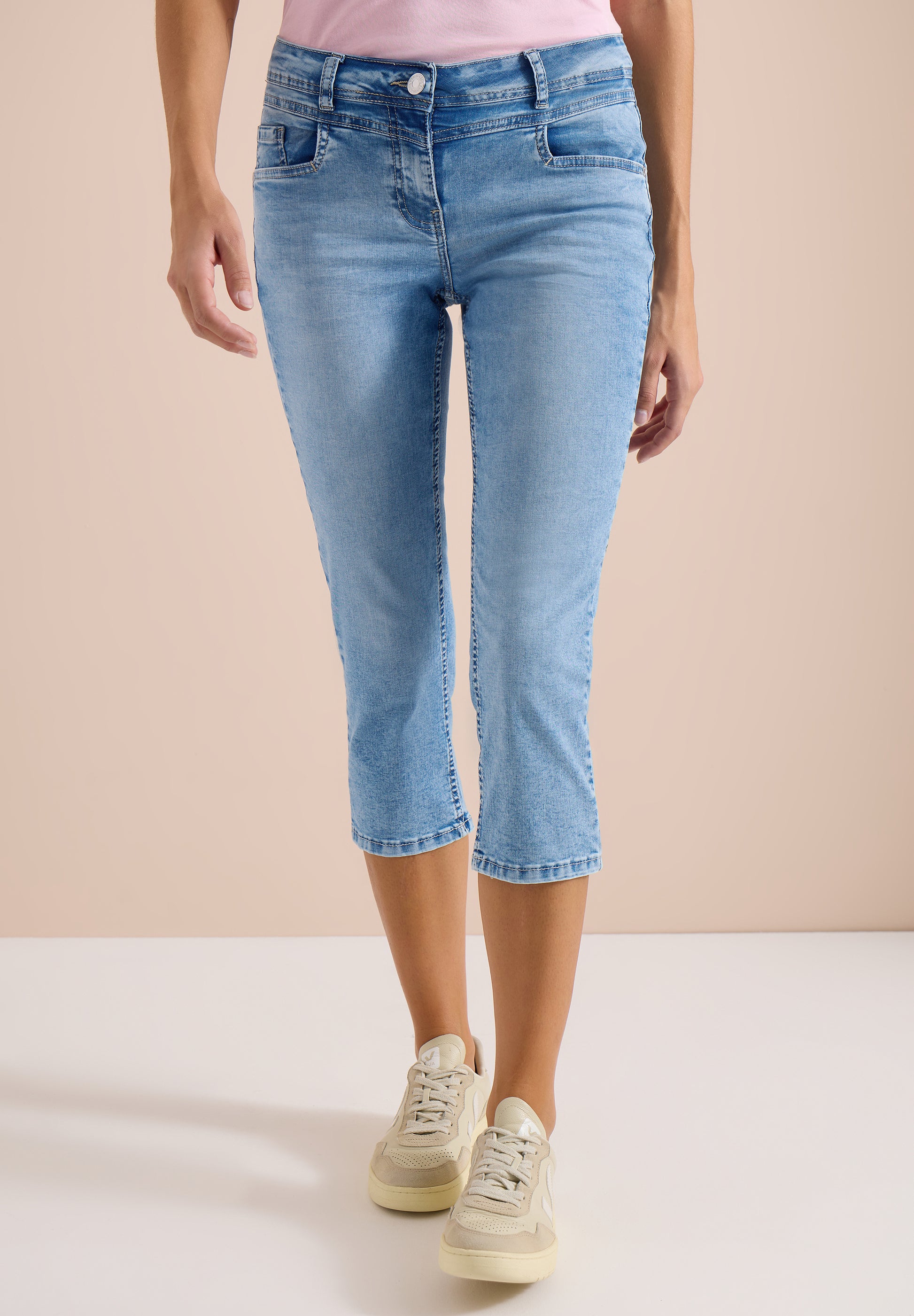 Cecil Jeans Capri Scarlett Denim - Light Blue Denim - OAK Fashion Noordwolde