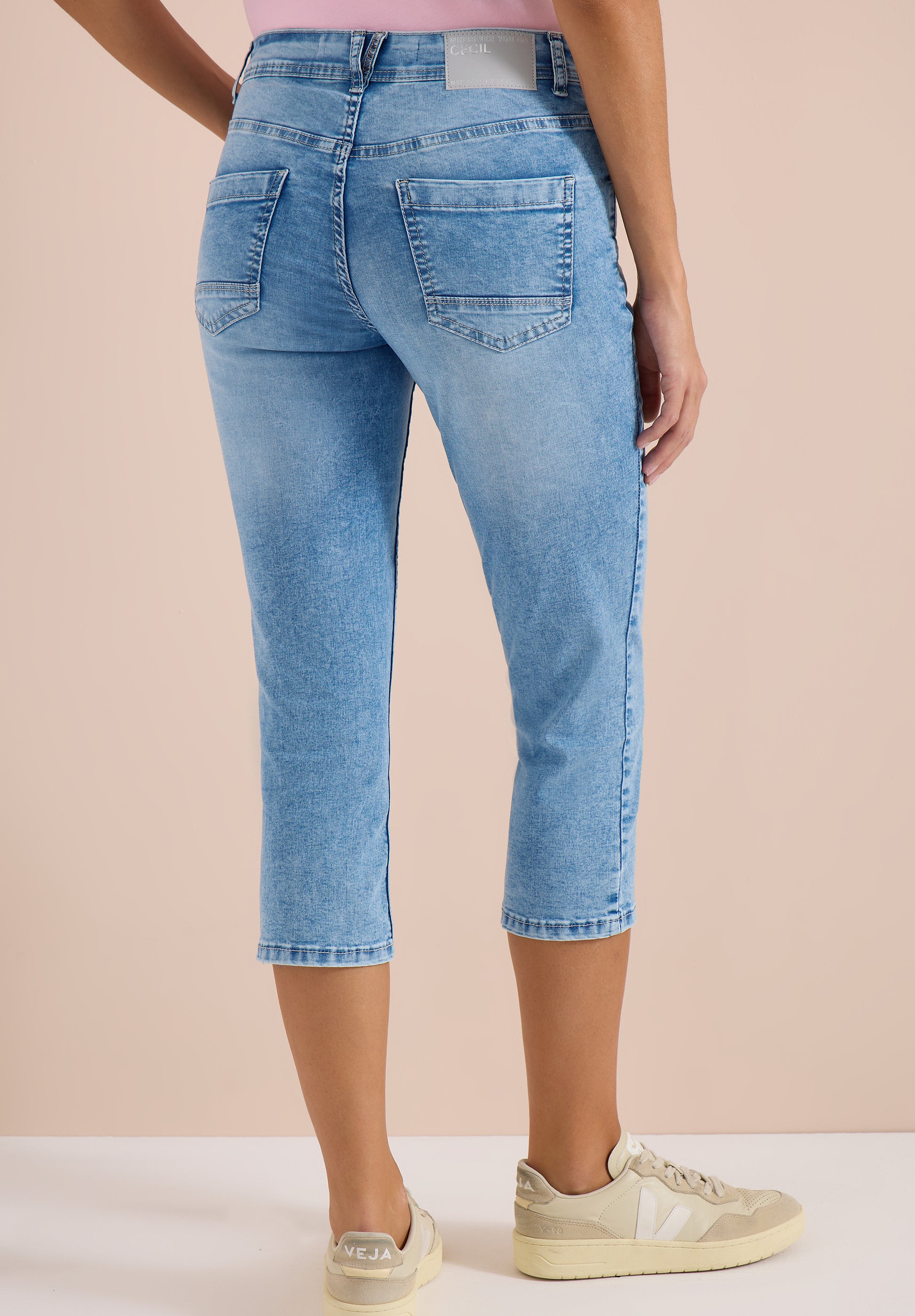 Cecil Jeans Capri Scarlett Denim - Light Blue Denim - OAK Fashion Noordwolde
