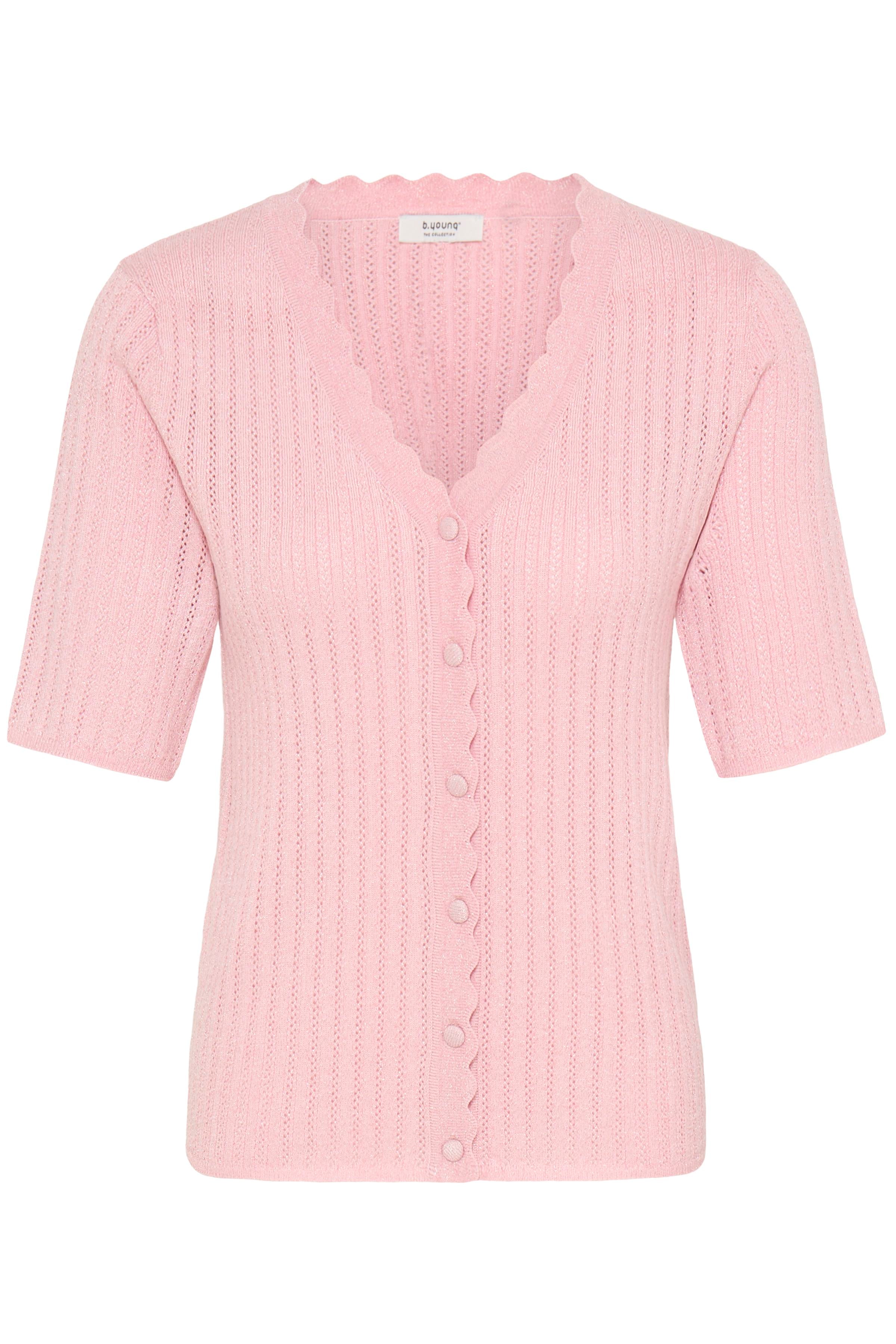 B. Young Vestje Mobbe Rib Parfait Pink - OAK Fashion Noordwolde