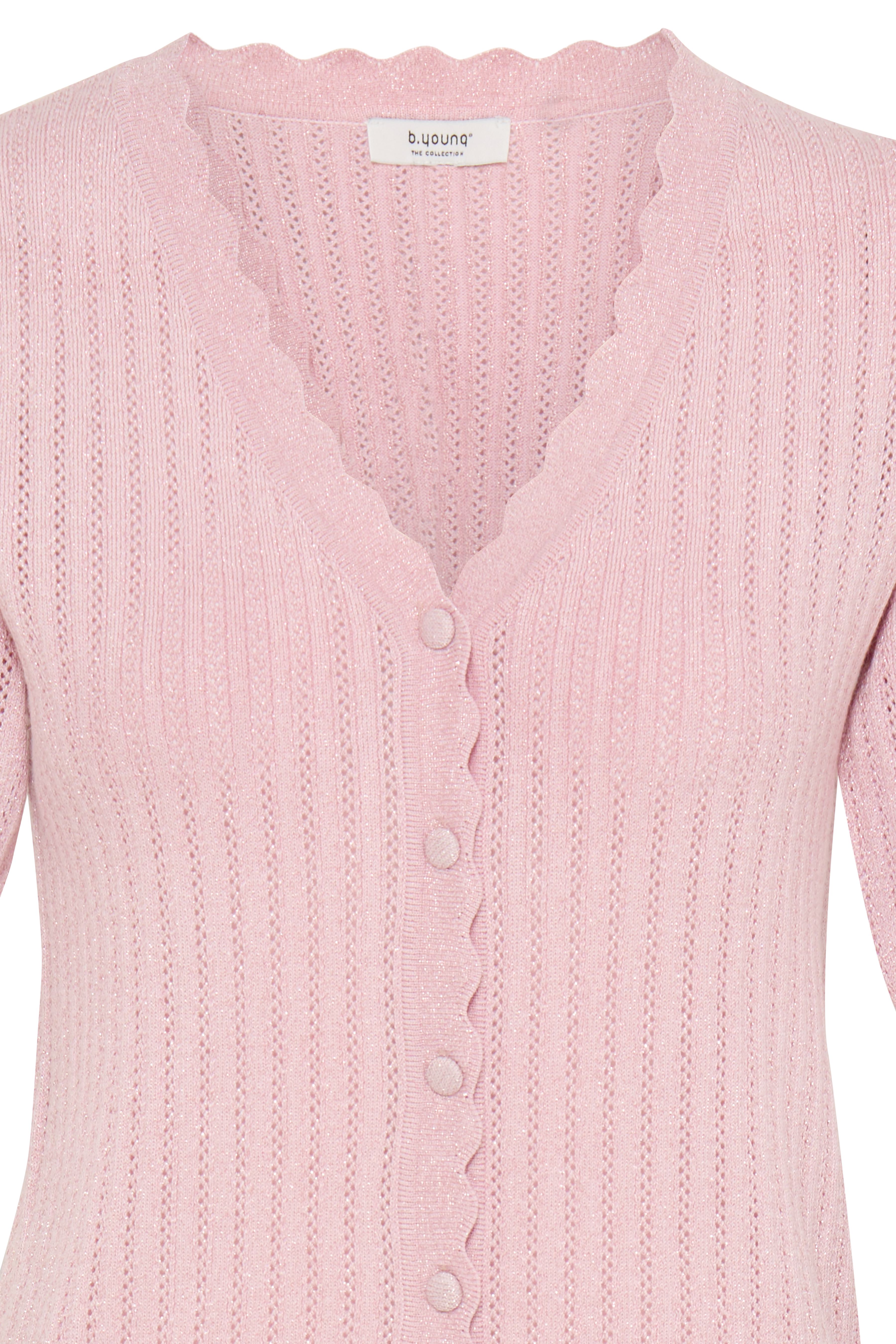 B. Young Vestje Mobbe Rib Parfait Pink - OAK Fashion Noordwolde