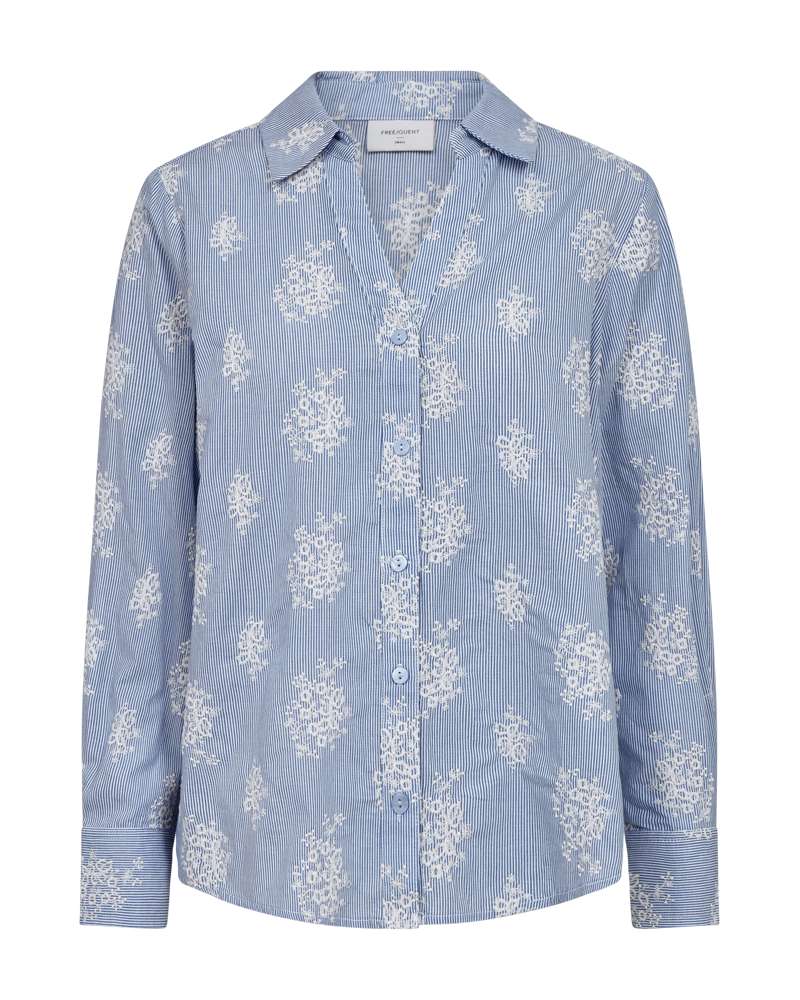 Freequent Blouse Lela Blauw - OAK Fashion Noordwolde