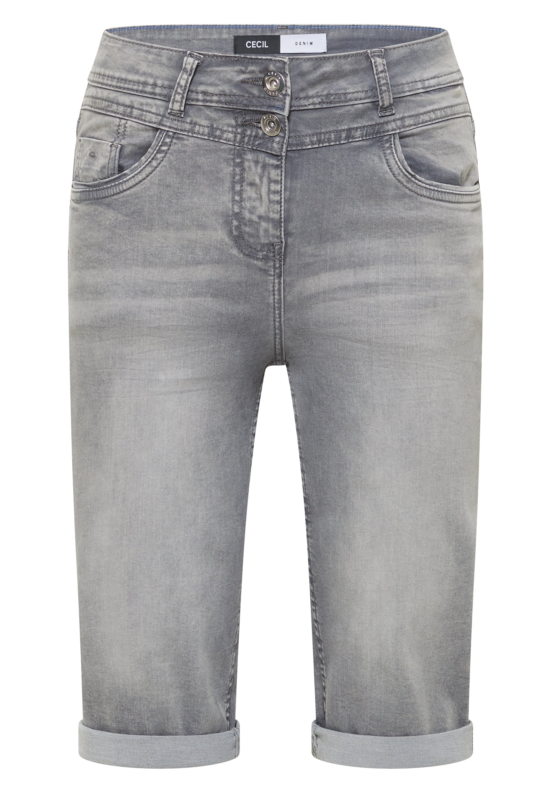 Cecil Short Toronto Grijs - OAK Fashion Noordwolde