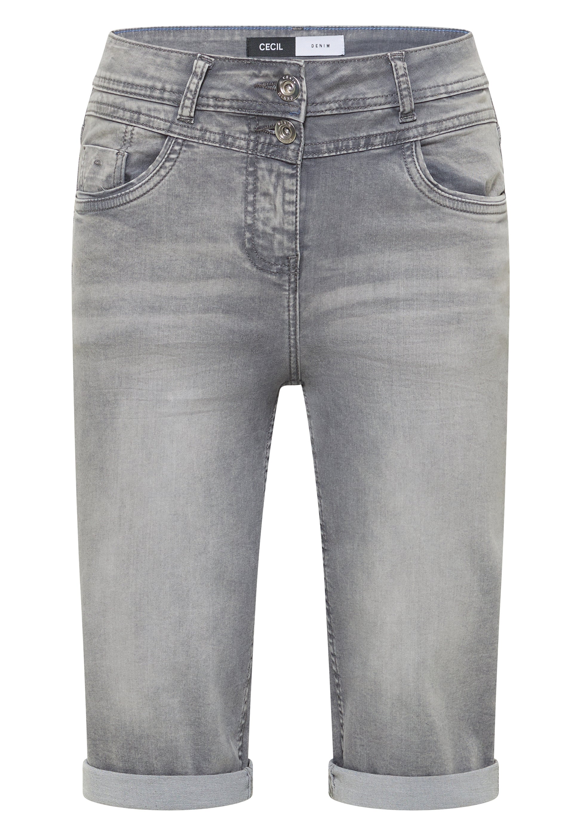 Cecil Short Toronto Grijs - OAK Fashion Noordwolde