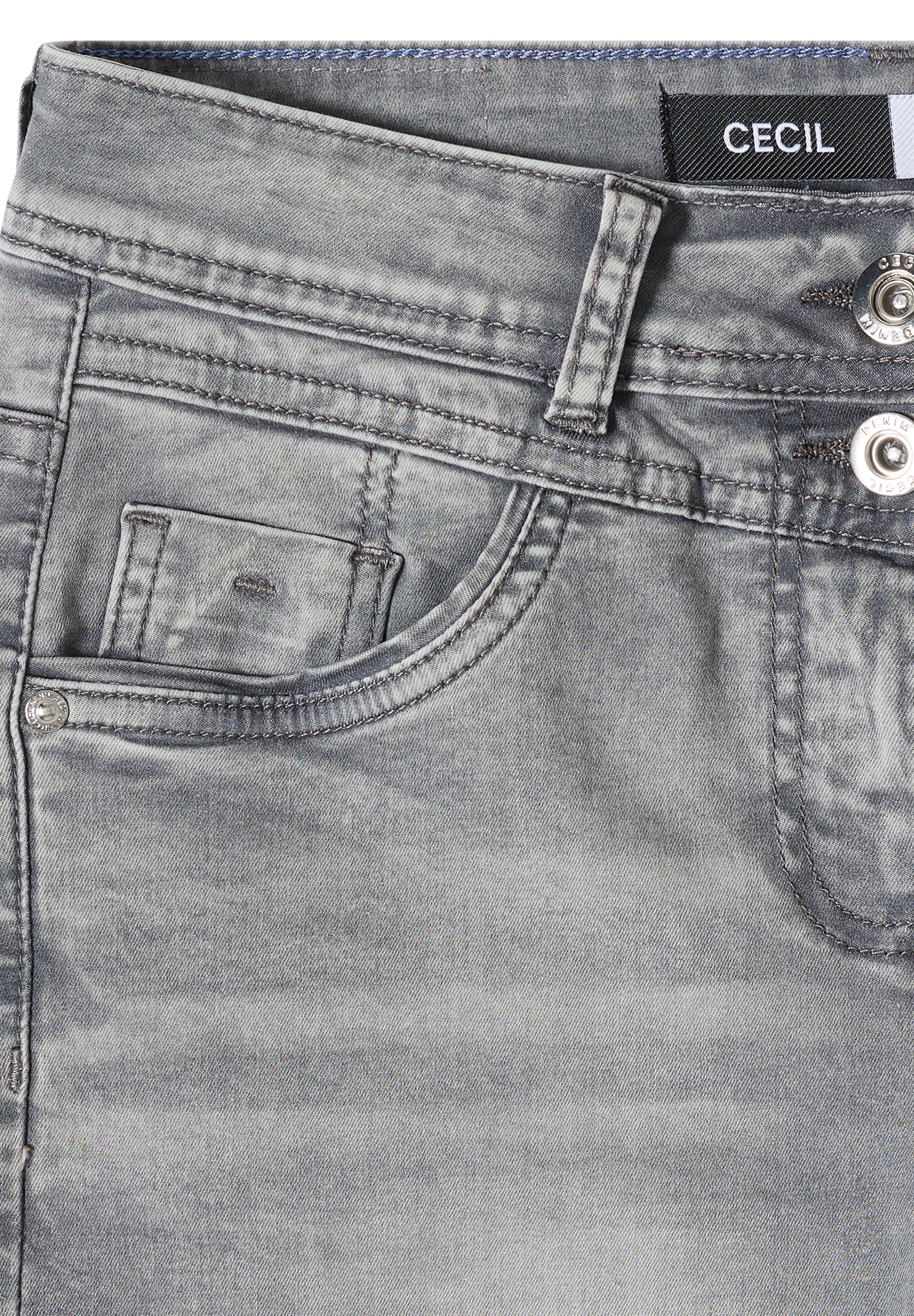 Cecil Short Toronto Grijs - OAK Fashion Noordwolde