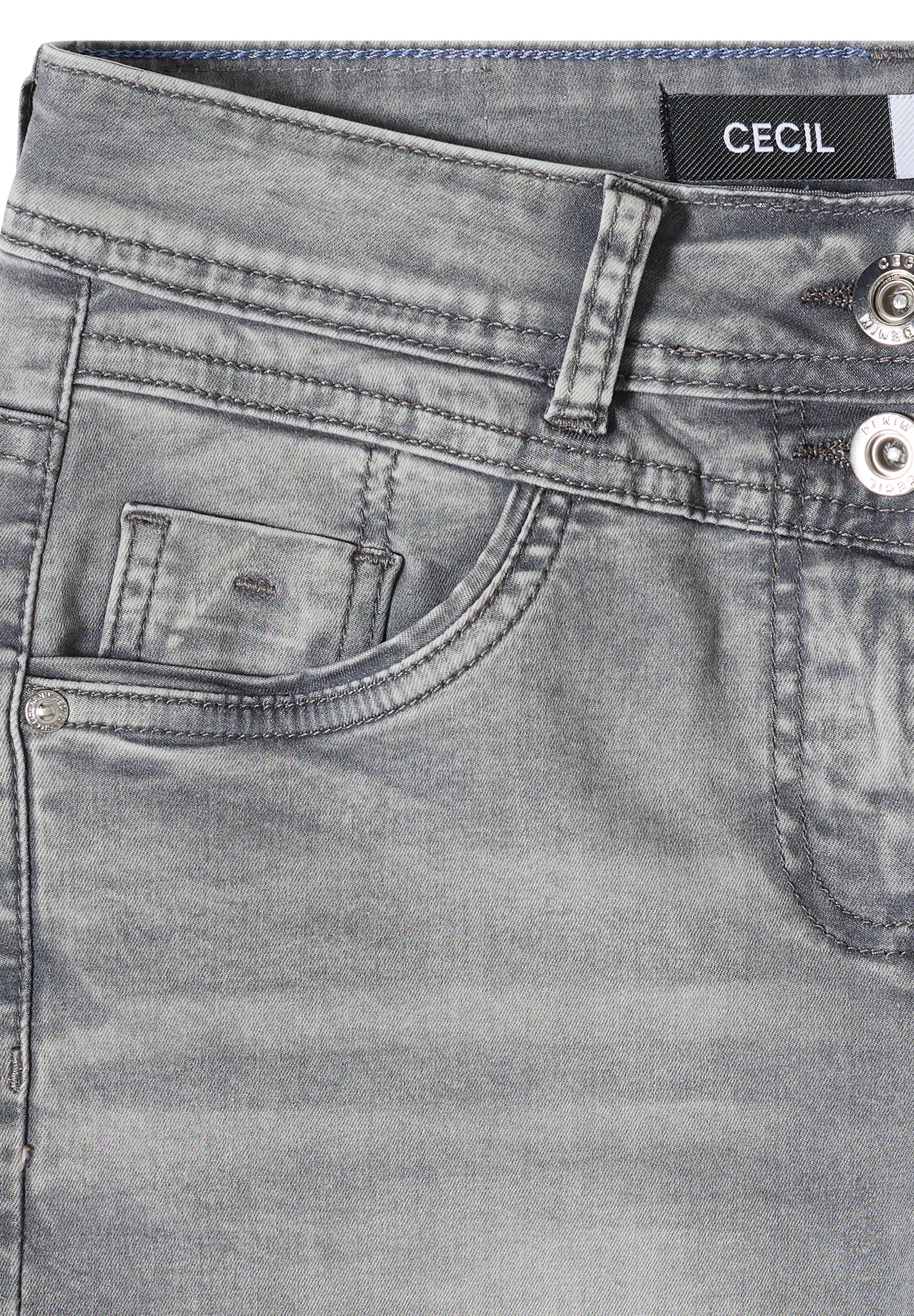 Cecil Short Toronto Grijs - OAK Fashion Noordwolde