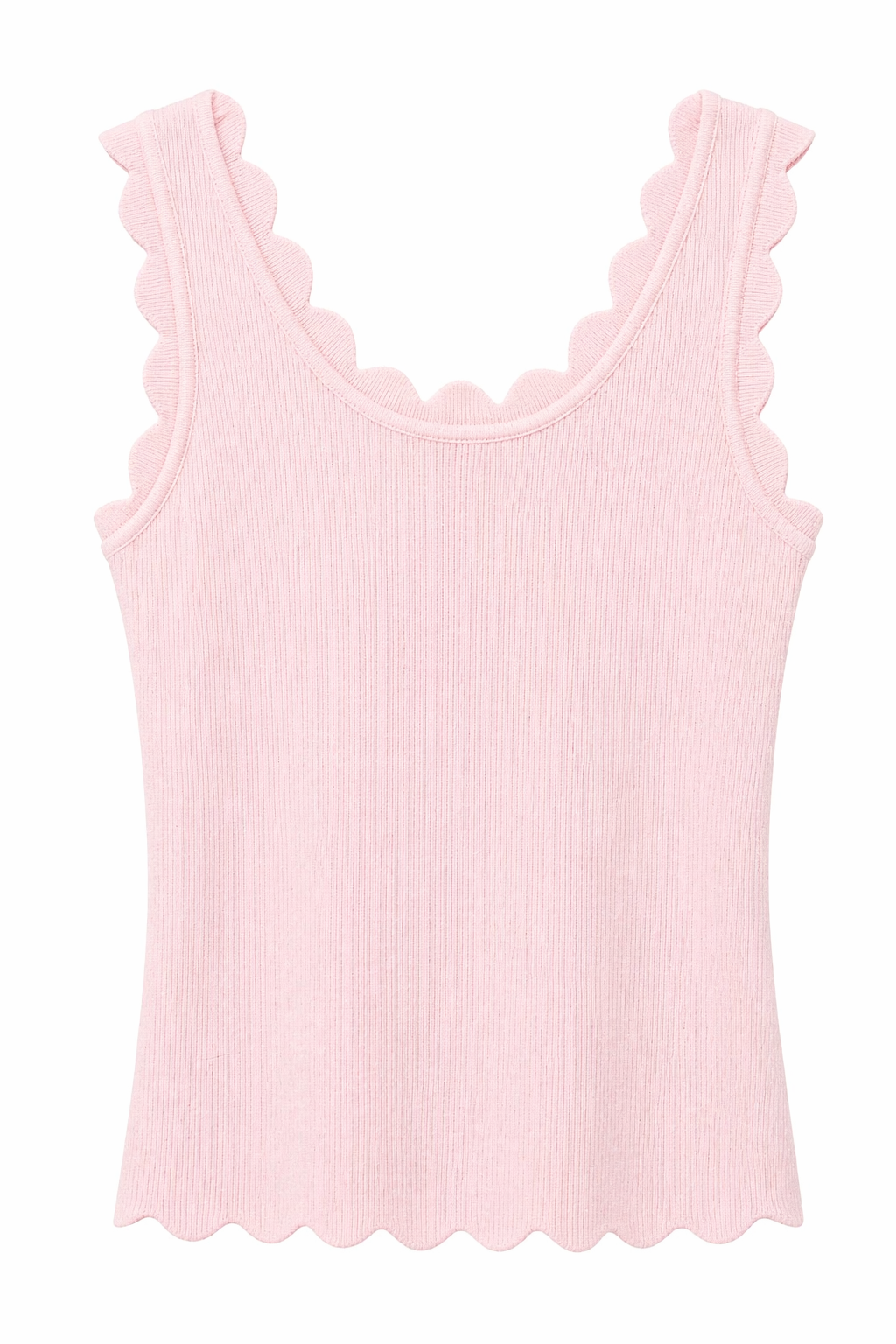 Oak Singlet met Schulprand Roze - OAK Fashion Noordwolde