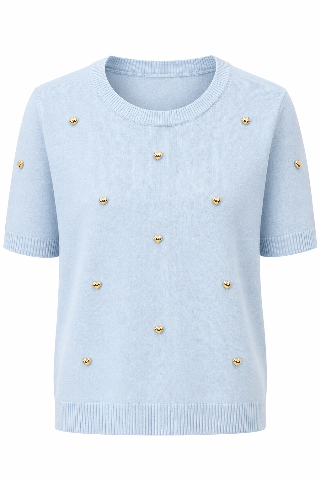 Oak Top met Hartjes Blauw - OAK Fashion Noordwolde