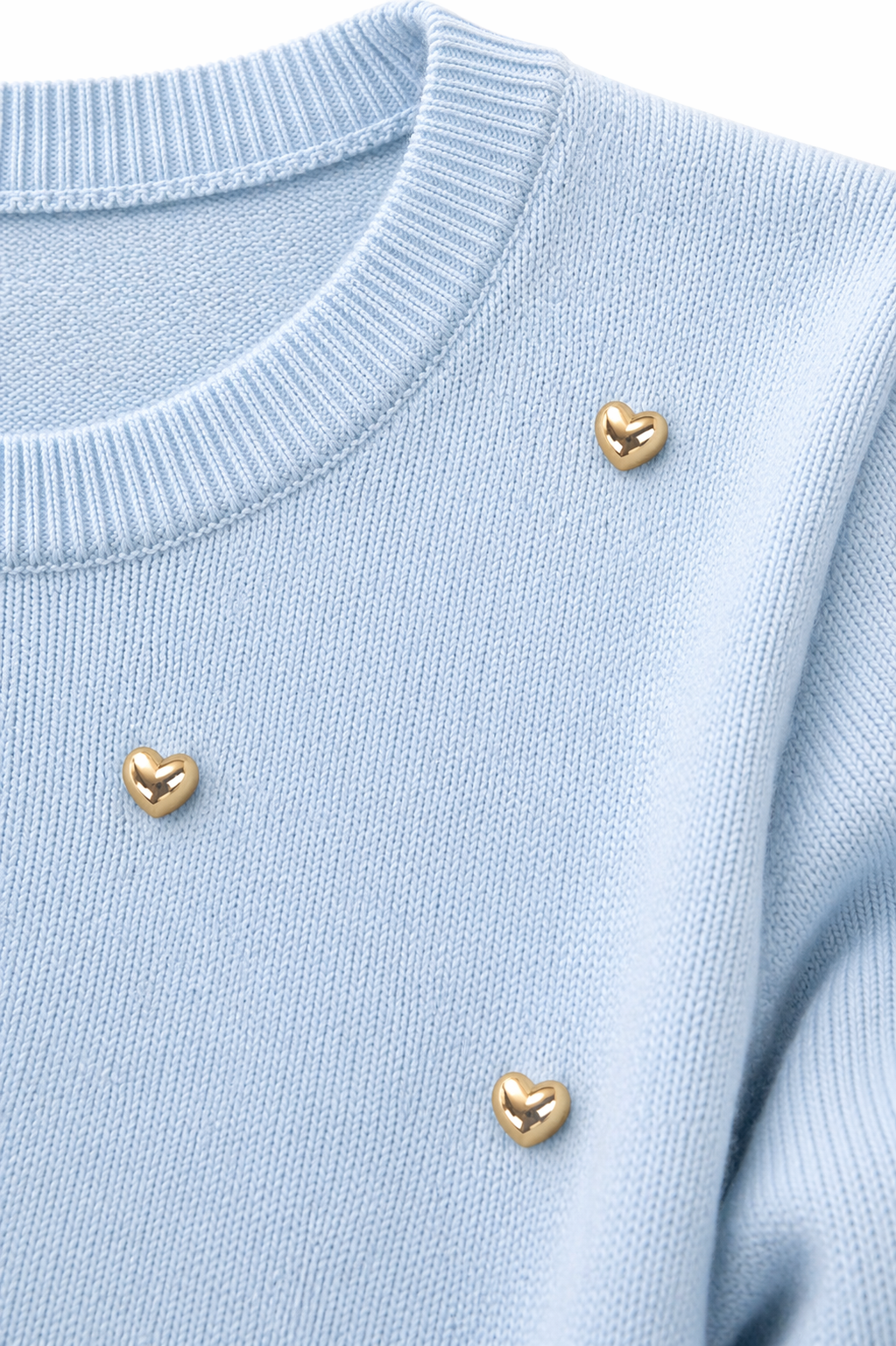 Oak Top met Hartjes Blauw - OAK Fashion Noordwolde