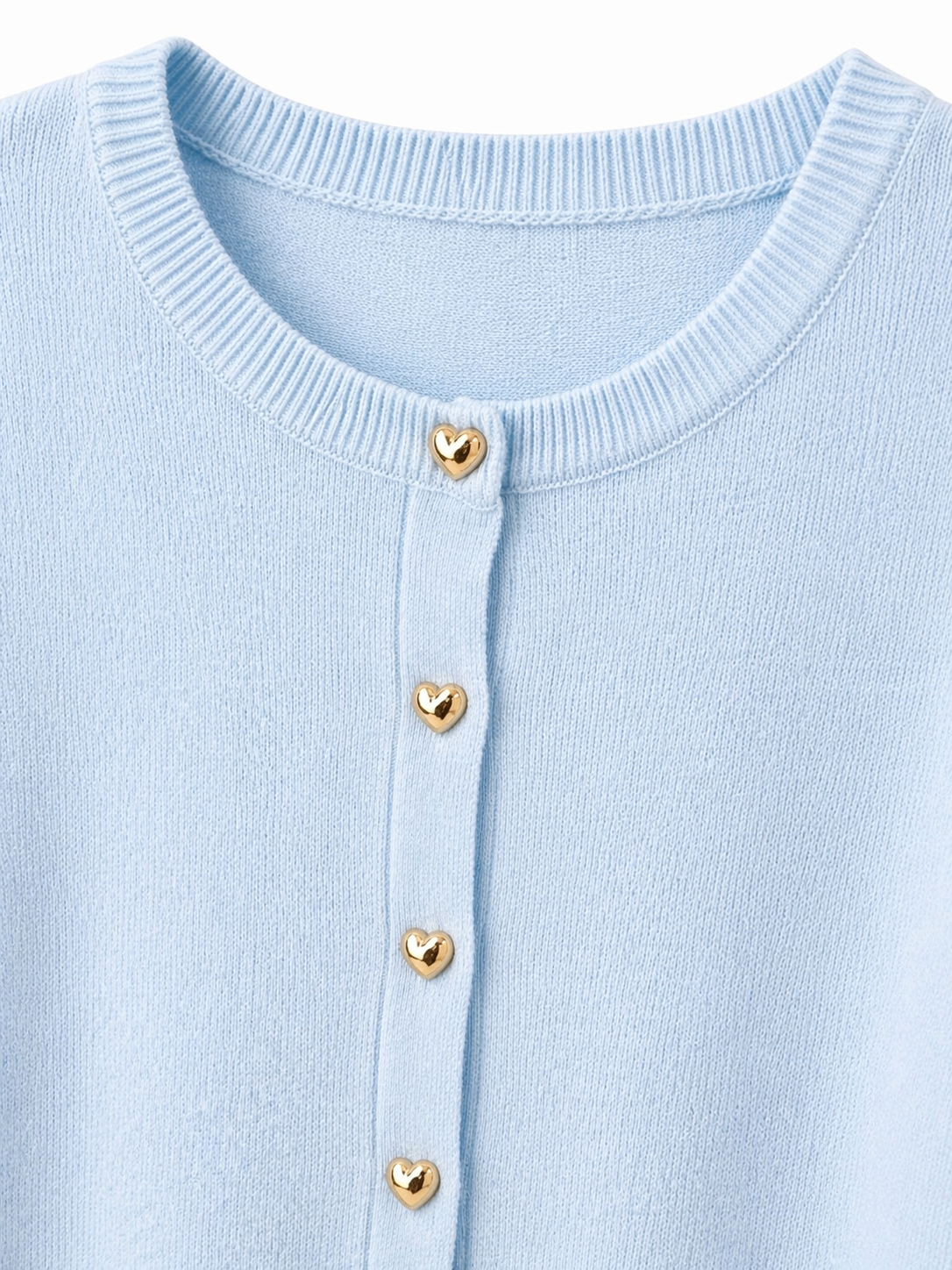 Oak Vestje met Hartjesknoop Blauw - OAK Fashion Noordwolde