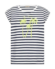 Freequent T-shirt Fenjal Blauw - OAK Fashion Noordwolde