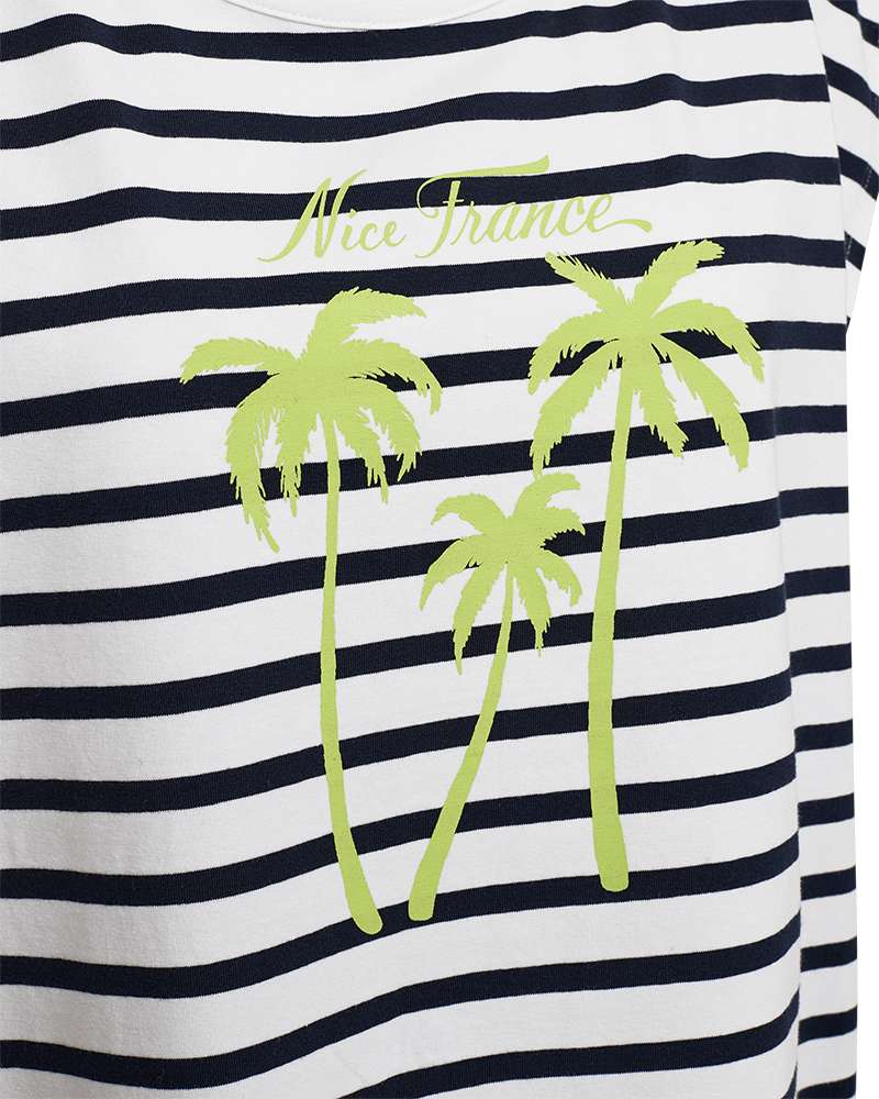 Freequent T-shirt Fenjal Blauw - OAK Fashion Noordwolde