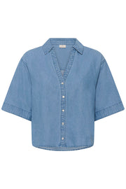Kaffe Denim Shirt Jade Medium Blue Chambray - OAK Fashion Noordwolde