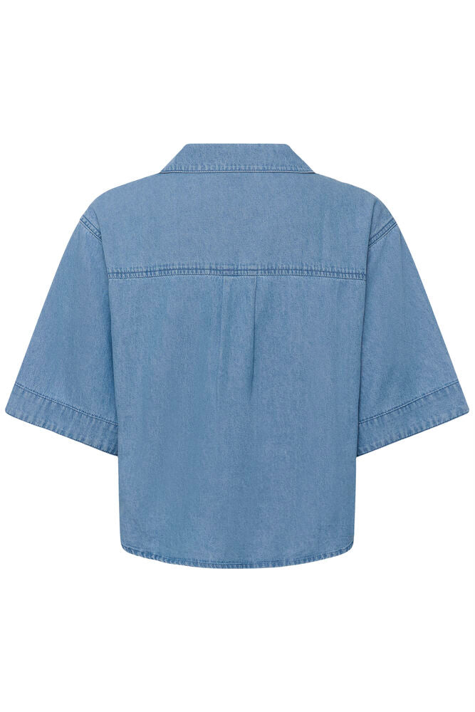 Kaffe Denim Shirt Jade Medium Blue Chambray - OAK Fashion Noordwolde